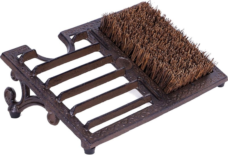 Fudontte Cast Iron Boot Brush Scraper Outdoor, Heavy Duty Boot Scrubber Brush with Angled Design, Vintage Rustic Boot Scrapers with Brushes Outdoor for Outdoor, Porch, Entryway - Image 1